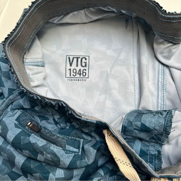 Vintage 1946 Windjammer Geo Print Board Shorts Blue Medium - Picture 7 of 8